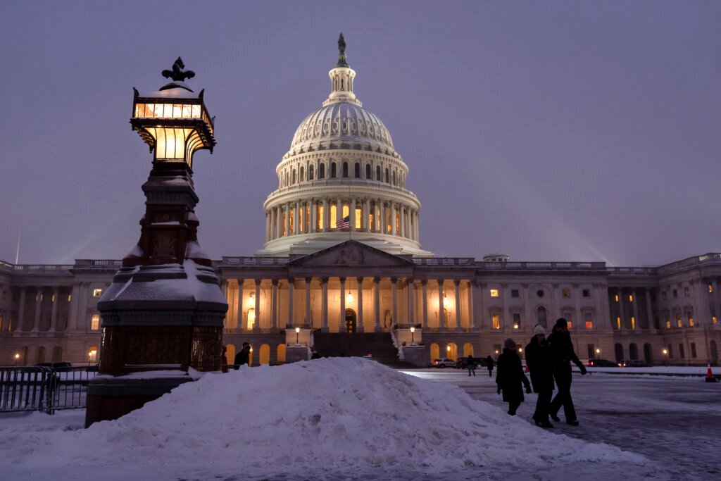How much snow could the DC region see Sunday?