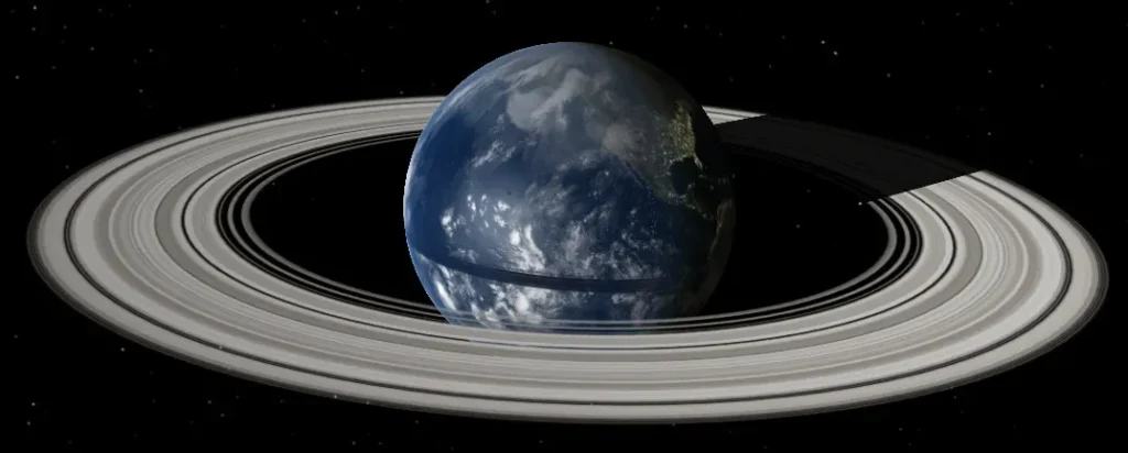 What If the Earth Had Rings Like Saturn? A Cosmic Imagination