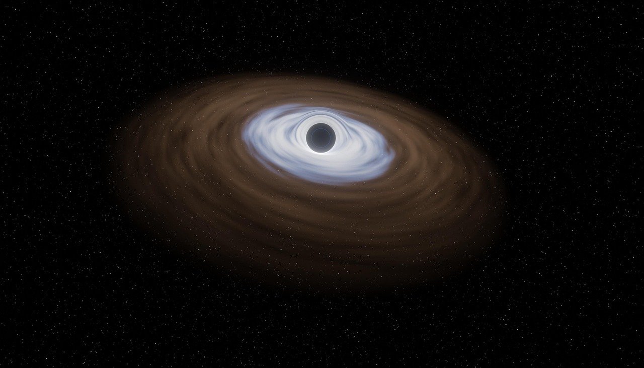 A Wandering Supermassive Black Hole Eating a Star