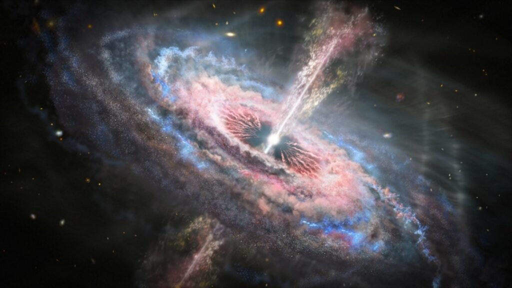 'Dancing jets' from black hole reveal an immense power equivalent to 10,000 suns