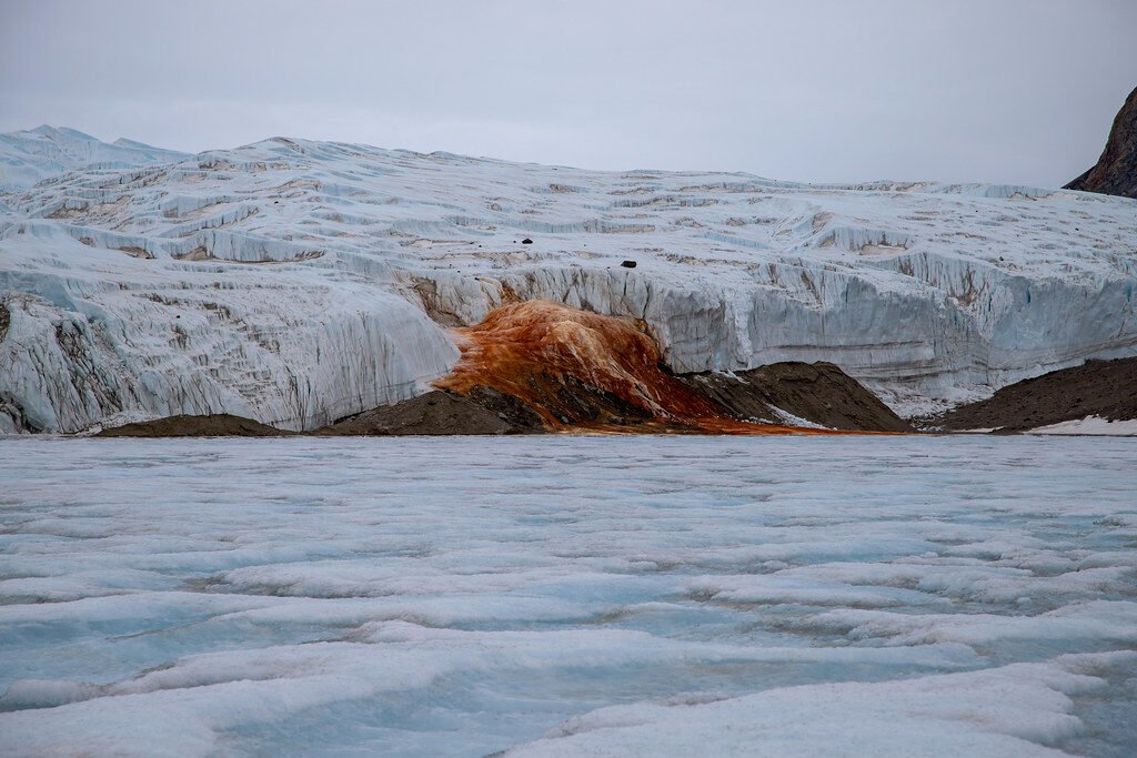 7. Blood Falls, Antarctica’s Frozen Waterfall of Rust-Red Brine