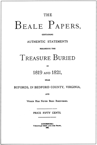 3. The Beale Ciphers and a Buried Hoard in Virginia