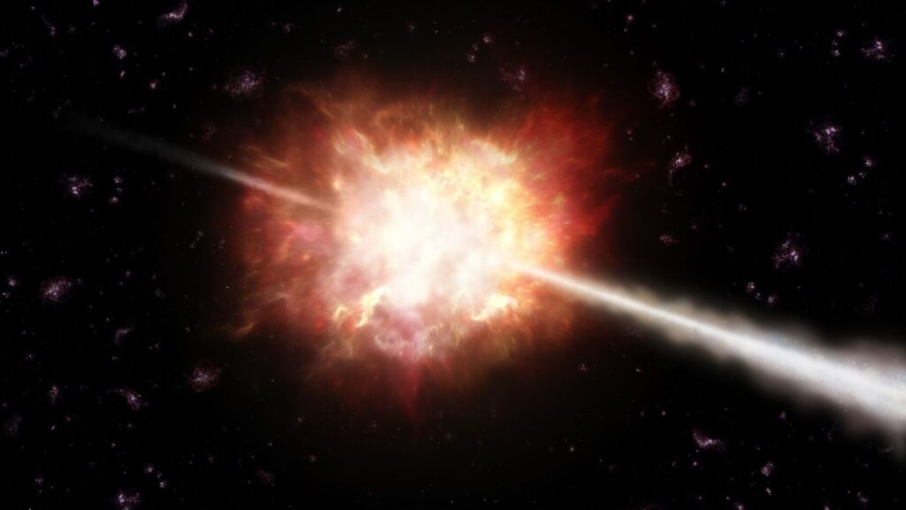 Astrophysics Says Gamma-Ray Bursts Release More Energy in Seconds Than the Sun Will Emit Across Its Entire Lifetime - and Several Have Occurred Close Enough to Have Left Measurable Traces in Earth's Geological Record