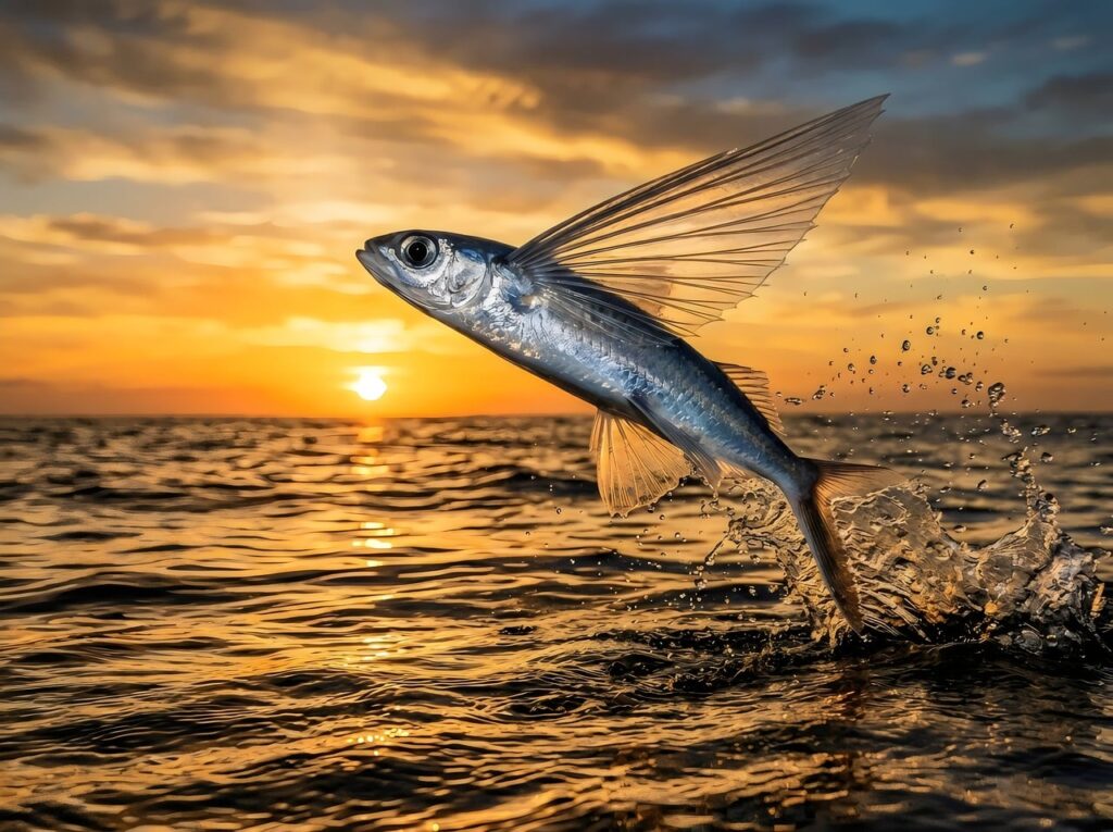 Why Flying Fish Leap Across the Ocean Surface