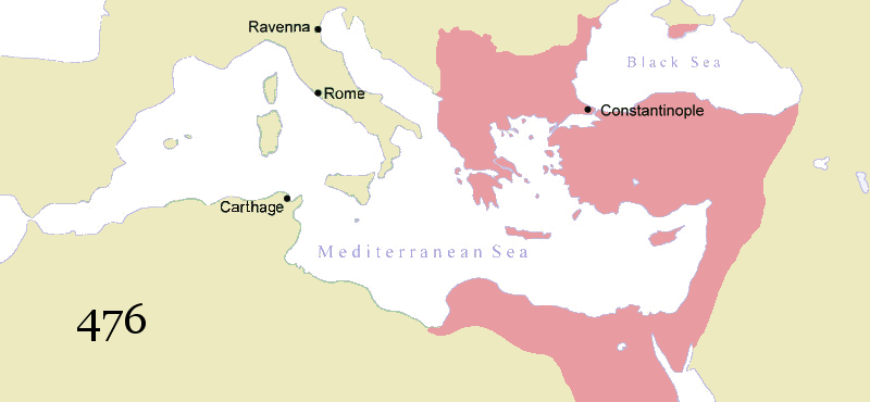 The last official Roman Empire fell closer to your time than to the days of Julius Caesar