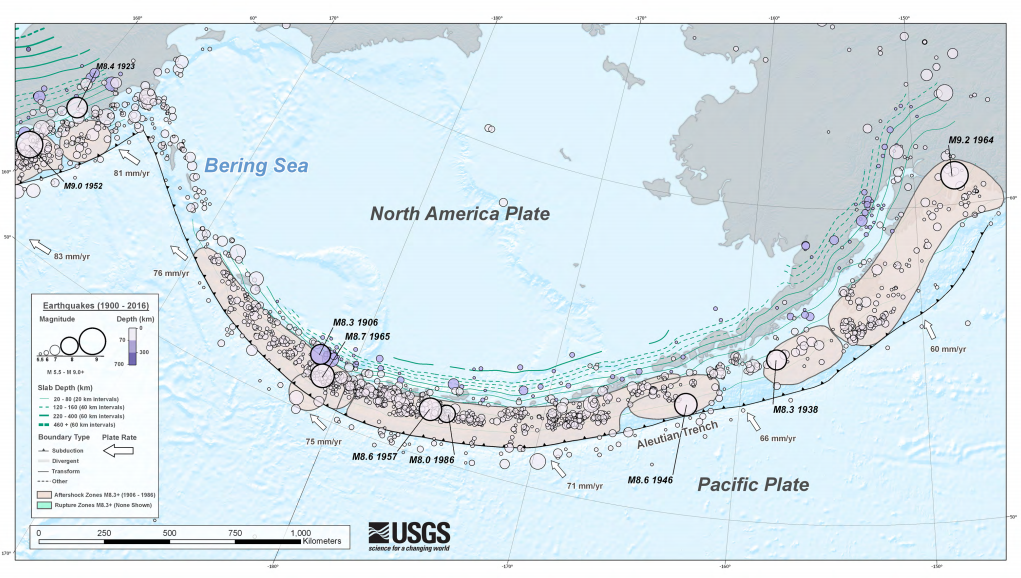 4. 1946 Aleutian Islands, Alaska (Magnitude 8.6)